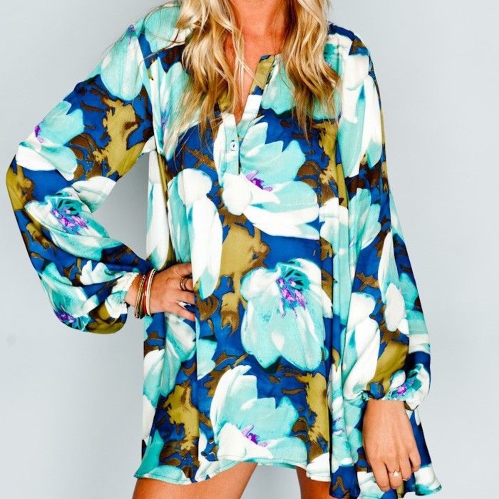 Show me your mumu floral tunic dress